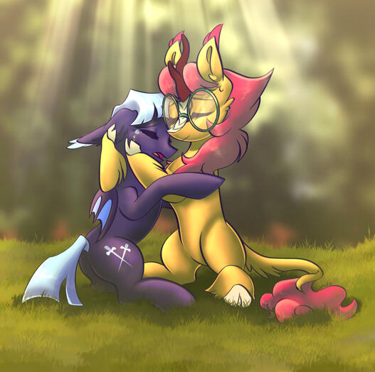 Extra Ponies, Shaded, &amp; Illustrative Nature Background